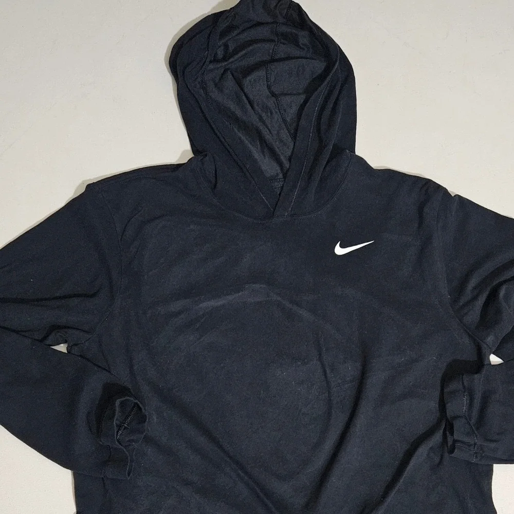 Nike Dri-FIT Mens Long Sleeve Hooded T-Shirt Black 398074-00A M